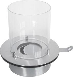 Kulatý hořák se skleněným krytem pro bioetanolový krb, nerezový biokrb, 3 litry, průměr 35 cm