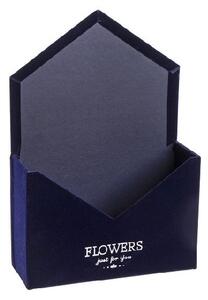 Flower box obálka, tmavě modrá sametová