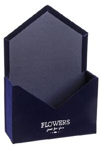 Flower box obálka, tmavě modrá sametová