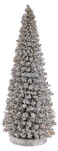X-MAS Dekorační jedle třpytivá 28 cm - stříbrná