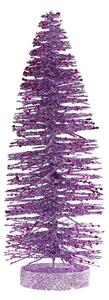 X-MAS Dekorační jedle třpytivá 28 cm - fialová