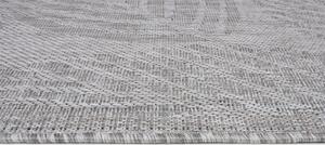 Makro Abra Kusový koberec Sisal MELISSA KM28B Listy stromu šedý Rozměr: 80x150 cm
