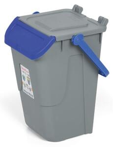 Plastový odpadkový koš na třídění odpadu ECOLOGY II, šedá/modrá