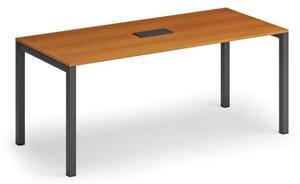 Stůl SQUARE 1800 x 800 x 750, třešeň + stolní zásuvka TYP III, černá