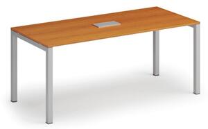 Stůl SQUARE 1800 x 800 x 750, třešeň + stolní zásuvka TYP IV, stříbrná