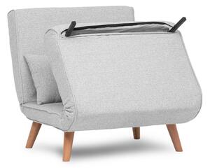 Atelier del Sofa 1-místná pohovka Folde Single - Teddy Fabric - Grey, Šedá
