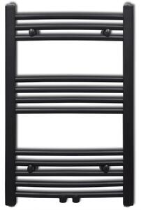 Černý žebříkový radiátor obloukový ústřední topení 500 x 764 mm