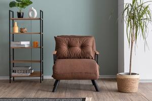 Atelier del Sofa 1-místná pohovka Sando Single - Light Brown, Světlá Hnědá