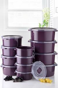 Hermia Sada úložných boxů (12 kusů) SILPUR12-512, Purple
