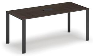 Stůl INFINITY 1800 x 900 x 750, wenge + stolní zásuvka TYP II, černá