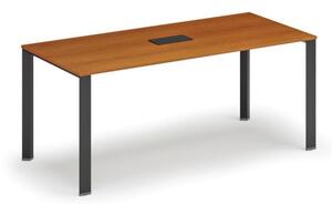 Stůl INFINITY 1800 x 900 x 750, třešeň + stolní zásuvka TYP I, černá