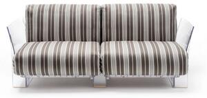 Pop Outdoor 2-sed modrá-látka stripes Kartell