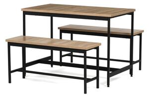 Jídelní stůl s lavičkami AUT-G1175 OAK