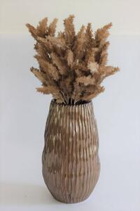 Hnědá perleťová keramická váza 31cm