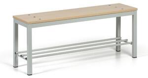 Šatní lavice s botníkem, sedák - lamino, délka 1000 mm, bříza