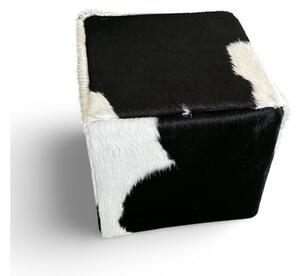 Luxusní taburet - kostka - černobílá 2