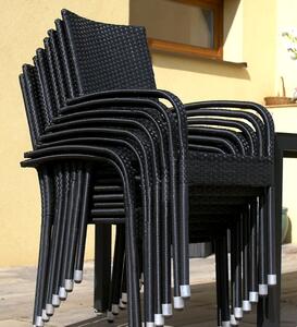 Zahradní jídelní set Strong + 8x ratanová židle Paris