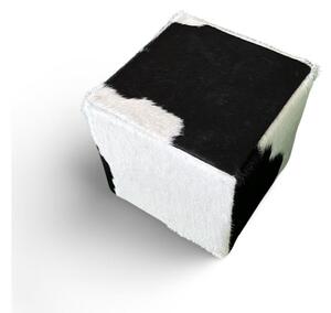 Luxusní taburet - kostka - černobílá 2