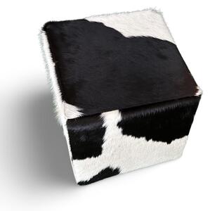 Luxusní taburet - kostka - černobílá 1