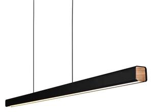 Toolight, LED stropní svítidlo 80 cm 12W APP1447-CP, černá matná, OSW-02391