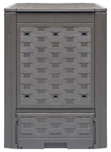Zahradní kompostéry 3 ks hnědé 60x60x83 cm 900 l plast ratan