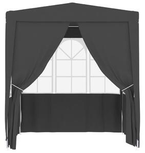 Profi party stan s bočnicemi 2,5 x 2,5 m antracitový 90 g/m²