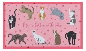 Rohožka 40x70 cm Life Is Better With Cats – Artsy Doormats