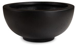 Polystone Ego Plus miska Grey Barva květináče: Antracitová, Rozměry: Průměr 40 cm, Výška 18 cm