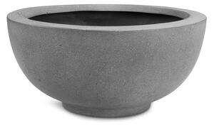 Polystone Ego Plus miska Grey Barva květináče: Šedá, Rozměry: Průměr 40 cm, Výška 18 cm