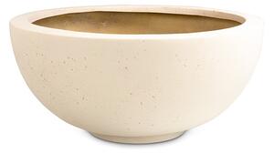 Polystone Ego Plus miska Grey Barva květináče: Krémová, Rozměry: Průměr 50 cm, Výška 22 cm