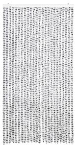 Závěs proti hmyzu bílý a tmavě šedý 100 x 220 cm Chenille
