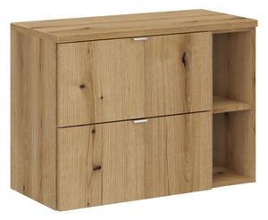 Comad Závěsná skříňka pod umyvadlo Nova Oak II s deskou 80 cm dub evoke