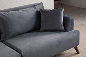 Atelier del Sofa 3-místná pohovka Buhara 3 Seater - Dark Grey, Tmavá Šedá