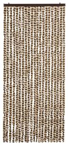 Závěs proti hmyzu béžový a hnědý 90 x 220 cm Chenille