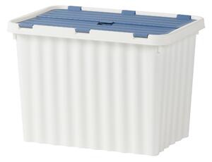 LIVARNO home Box s výklopným víkem, 25 l (bílá/modrá) (100364551001)