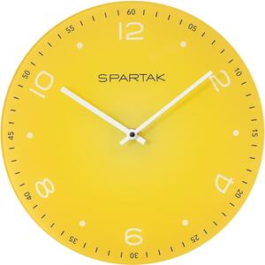 PRIM Moderní skleněné nástěnné hodiny Prim Spartak 39 - Písečný vítr E09.5534.10
