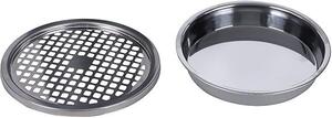 Kovový odpadkový koš s popelníkem, objem 30 l, černý, nerez