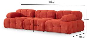 Atelier del Sofa 3-místná pohovka Doblo 3 Seater ( L1-O1-1R) - Red, Červená