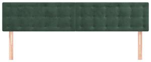 Čelo postele tmavě zelené 100x5x78/88 cm samet