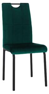 KONDELA Jídelní židle, smaragdová/kov, JONKA