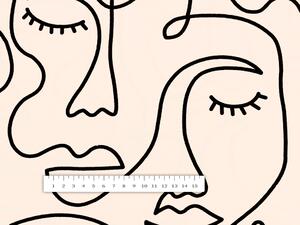Biante Bavlněný čtvercový ubrus Sandra SA-397 Abstraktní tváře na tělovém 40x40 cm