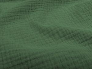 Biante Mušelínové ložní povlečení Nature MSN-011 Lesní zelená Prodloužené 140x220 a 70x90 cm