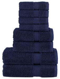8dílná sada ručníků Premium SOLUND navy modrá 600 g/m² 137541