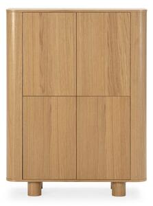 Skříňka v dekoru dubu v přírodní barvě 100x133x40 cm Padoc – MOME