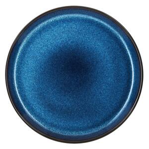 Černý/modrý dezertní talíř z kameniny ø 21 cm Gastro Dark Blue/Black – Bitz