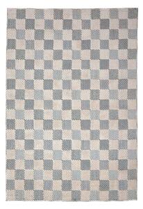 Modrý pratelný koberec s příměsí bavlny 116x170 cm Muted Checkerboard – Flair Rugs
