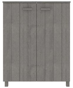 Botník HAMAR světle šedý 85 x 40 x 108 cm masivní borovice