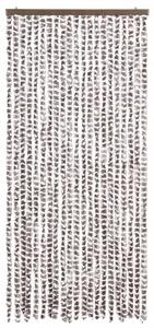 Závěs proti hmyzu taupe a bílý 90 x 220 cm Chenille