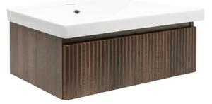 Koupelnová skříňka s umyvadlem SAT Evolution 98x30x44,8 cm ořech mat SATEVO100NAU1