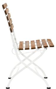 PARKLIFE Skládací židle set 2 ks - hnědá/bílá